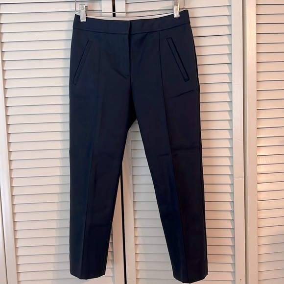 Navy Sea Tory Burch Vanner Cropped Blue Pants size 00 - Picture 2 of 15